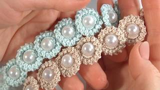 Super!!! Simple BEAUTY!!! EASY CROCHET TRIM/Magic Crochet with Beads/Crochet Step by Step Tutorial