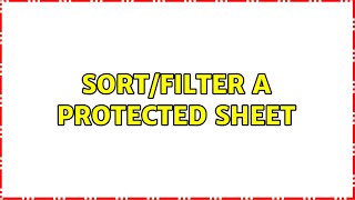 Sort/filter a protected sheet