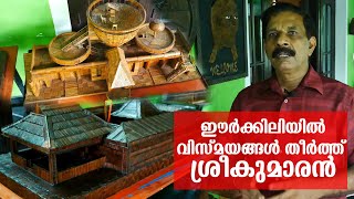 ഈര്‍ക്കിലിയില്‍ വിസ്മയങ്ങള്‍ തീര്‍ത്ത് ശ്രീകുമാരന്‍