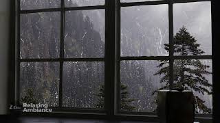 Rain Sound On Window with Thunder SoundsㅣHeavy Rain for Sleep, Study and Relaxation, Meditation