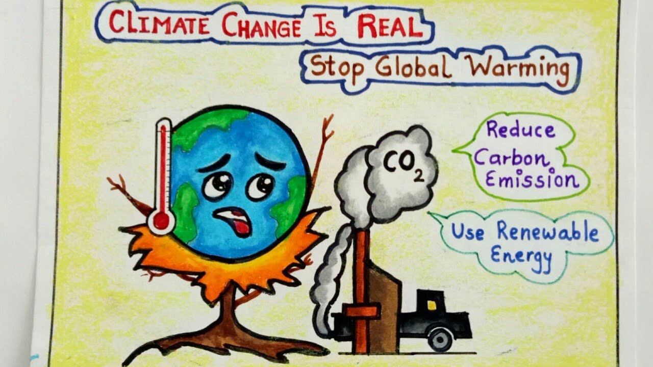 Global Warming Drawing Stop Global Warming Drawing Easy 51 Off