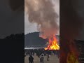 republic of korea busan haeundae beach burning moon house