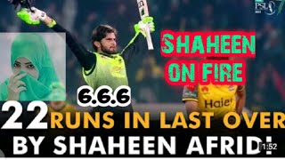 Shaheen Shah afraidi batting | Peshawar zalmi vs Lahore qalandar | full highlights|