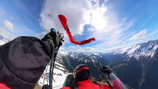 Paragliding Zeno 2 frontal collapse in strong leeside