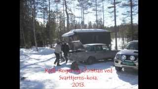 Ice fishing for trout on Varaldskogen Norway. Isfiske Varaldskogen 2013.