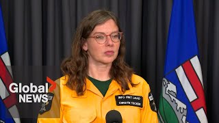 Alberta wildfires: Extreme rate of fire growth slows over last 2 days | FULL