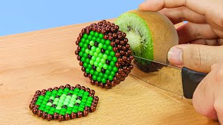 Magnetic KIWI fruit cake decorating ideas - Magnet Stop Motion & satisfied video