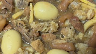 សម្លខទំពាំងជើងជ្រូក Pig leg broth​ food #food #cooking