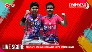 🔴 LIVE SCORE Apriyani Rahayu/Siti Fadia vs Jongkolphan/Rawinda (Thailand) | INDONESIA MASTERS 2023
