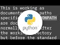 adding directory to sys.path /PYTHONPATH