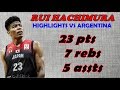 Rui Hachimura Highlights vs Argentina | August 22, 2019 | Fiba World Cup Preparation