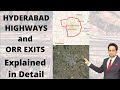 Hyderabad Highways and ORR Exits explained- Hyderabad Realestate- Plots Around Hyderabad