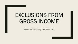 Exclusion from Gross Income