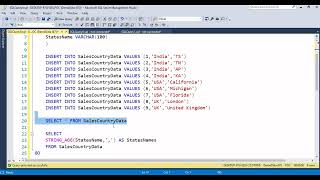 Basic Overview On How to Use String Aggregate Function in SQL Server Development