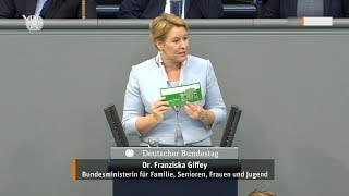 Dr. Franziska Giffey stellt Haushaltsentwurf des Bundesfamilienministeriums vor