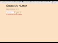 Guess number Game. JavaScript Web App.JS HTML CSS SkeletonCss.