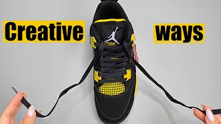 Creative ways to tie shoelaces jordan | Jordan 4 Lacing Tutorials