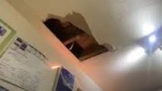 Quick cheap fix to temporarily repair a ceiling after water damage