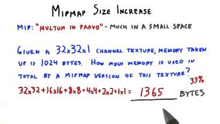 Mipmap Size Increase - Interactive 3D Graphics