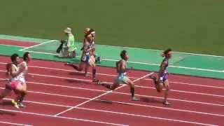 2014.8.21 兵庫県高校ユース 男子１年100m 準決勝1組