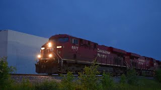 Northbound CP Manifest Train @ Dusk in Edmonton Alberta