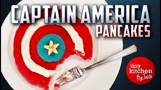 Captain America Pancakes // Tiny Kitchen Big Taste