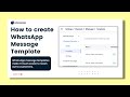 How to create WhatsApp Message Template | Konverse AI