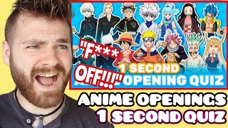 I GOT THEM ALL WRONG!?!! | CAN YOU GUESS THE OPENING IN 1 SECOND? | Anime Opening Quiz | REACTION!