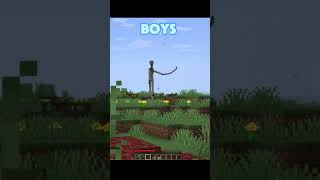 Boys VS Girls saw the bath in Minecraft