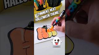 Drawing Your Halloween Comments with markers! #shorts  #graffiti