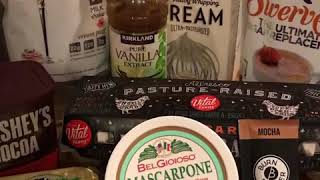 Preview with ingredients to make my Keto chocolate eclair crepes