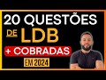 SIMULADO LDB 2024 [As 20 questões + COBRADAS] Lei de Diretrizes e Bases da Educação ATUALIZADA.