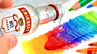 Put Alcohol on Colored Pencil & SEE WHAT HAPPENS!💥(pro trick)
