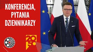 Sz. Hołownia: Konferencja, pytania dziennikarzy