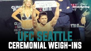 Henry Cejudo Brought a Giant Fortune Cookie for Song Yadong | UFC Seattle Full Ceremonial Weigh-Ins