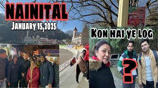 Nainital Today 15/1/2025 aaj ye kinke sath gye Walk pr Thandi Road # Nainital #weather #cold # crowd