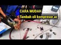 how to add ac compressor oil