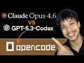 NEW Claude Opus 4.6 vs GPT-5.3 Codex inside Opencode | Which one is better?
