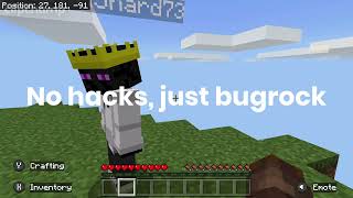 Complete Minecraft BUGROCK Moment - Minecraft glitches and bugs funny