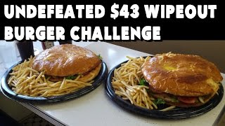 Burger Challenge: Undefeated 7 lb Wipeout Challenge w/ Riverazilla | VS FreakEating