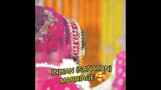 Western Marriage 🤮 VS Sanatani Marriage 🥰 | #wedding #sanatandharma #hindu #western #shorts #status