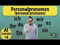 A1- German lesson 16 | German grammar | Personal pronouns | Personalpronomen im Nominativ