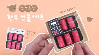 [SUB] 추석특집! 미니어처 한우 선물세트만들기🥩｜Making a Beef Gift Set with Paper