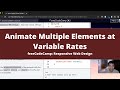 Animate Multiple Elements at Variable Rates (Applied Visual Design) freeCodeCamp tutorial