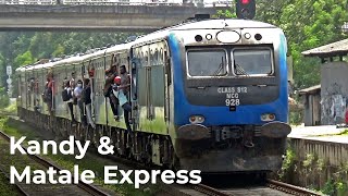 Kandy and Matale Express Train Going Fast while Passing Gampaha Railway Station in Sri Lanka