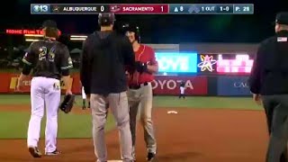 Isotopes' Soto breaks up no-no