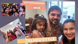 Rudrabhishek at home in UK| Telugu style abhishekam