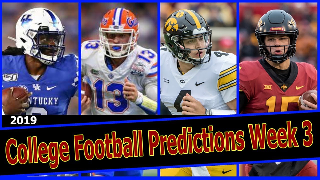 College Football Predictions Week 3 - YouTube