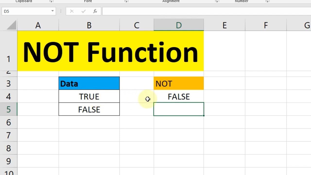 MS Excel - NOT Function | NOT Function In Excel | Excel Bangla Tutorial ...