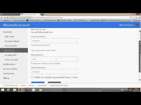 Fixit How to change msn hotmail live outlook account password Fixit How to change msn hotmail live outlook account password
